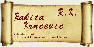 Rakita Krnčević vizit kartica